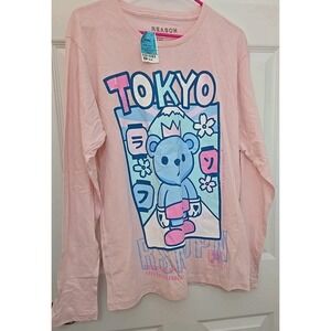 Tokyo Reason Brand Company Women's Large Long Sleeze T-shirt